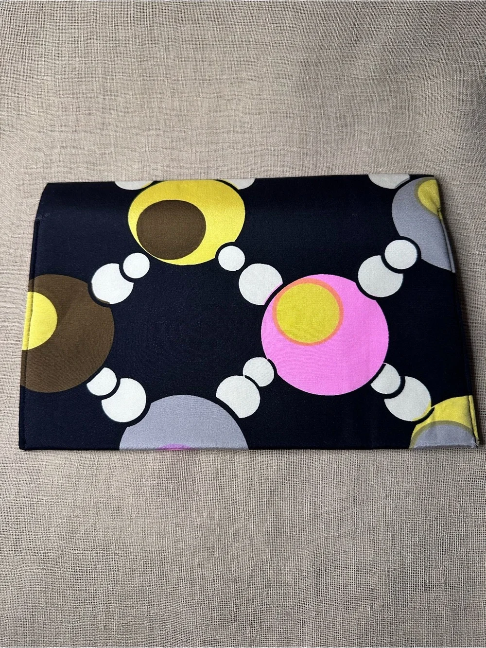 Louise & Eleanor Geometric Mod Print Envelope Clutch Purse EUC